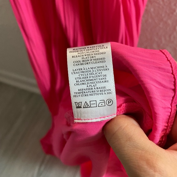 A.L.C. Rio Pleated Maxi Dress Gown in Neon Pink Size 00 - Picture 11 of 13